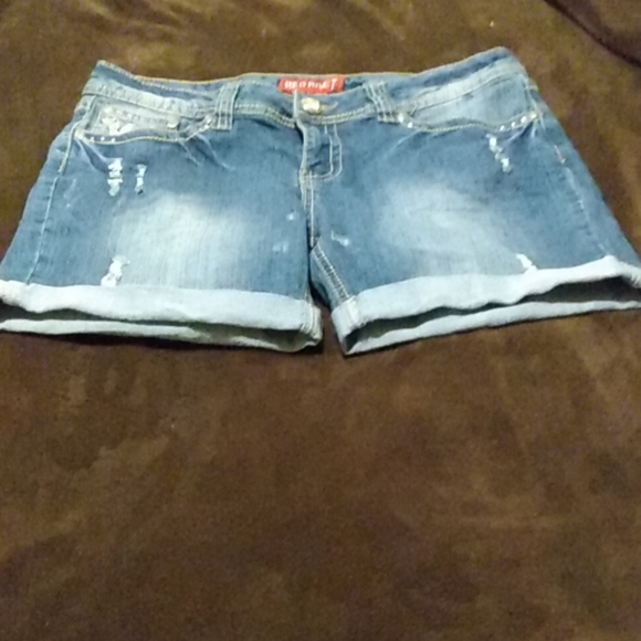 Red rivet shorts Clearance